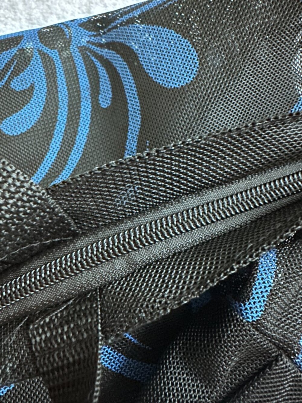 KC Hawaii Beach Tote Bag Large Black Blue Sea Turtle Mesh Zip Reusable - Picture 2 of 6